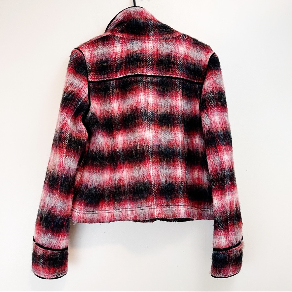 Free People Red Wooly Officer Military Jacket - Picture 8 of 9